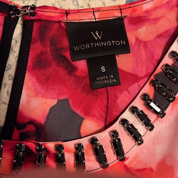 Worthington sleeveless rose blouse size small - Picture 6 of 9